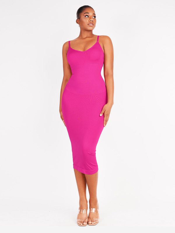 Shaper Seamless Eco-Friendly Spaghetti Strap V-Neck Dress