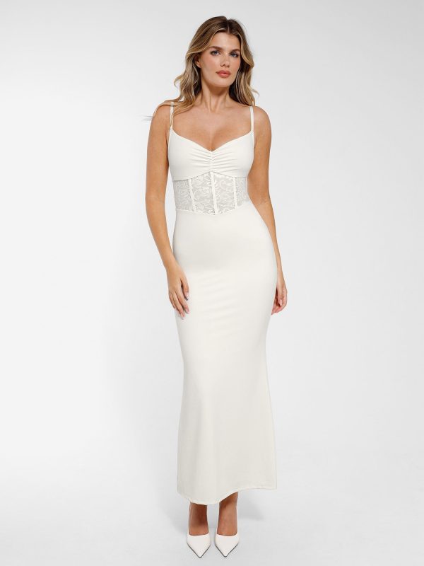 The Shapewear Dress Mermaid Hem Lace Slip Maxi
